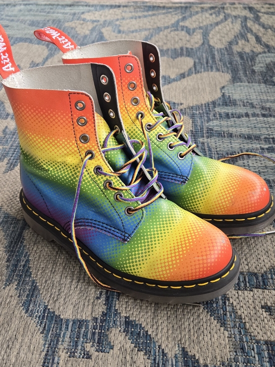 Dr. Martens Shoes - Dr. Martens Rainbow Gradient 8‑Eye Lace-Up Combat Boots